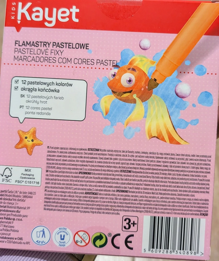 Kayet Pastelinių Spalvų Flomasteriai – 12 Vnt.