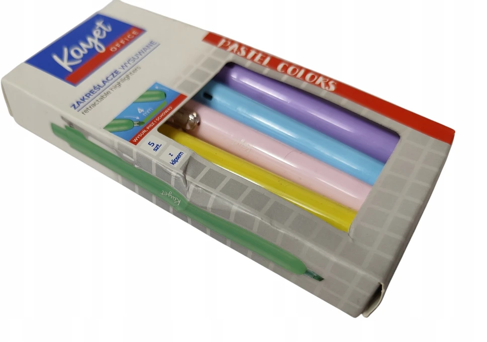 Kayet žymekliai 5 vnt. spalvoti – mokyklai ir biurui