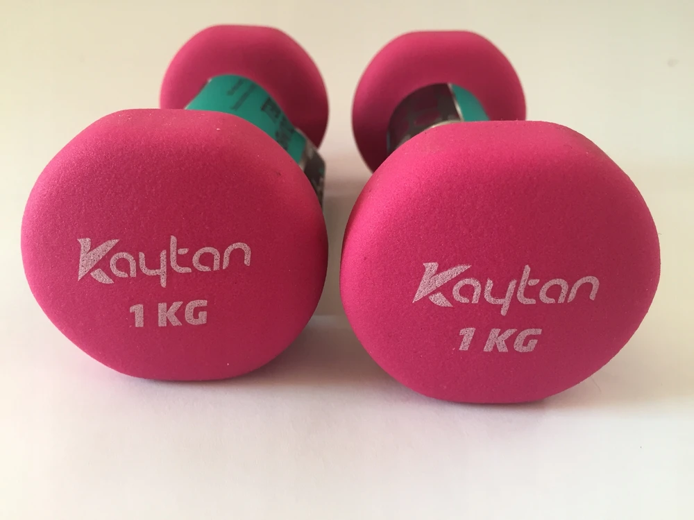 Kaytan Dvi 1kg hantelės su gumine danga