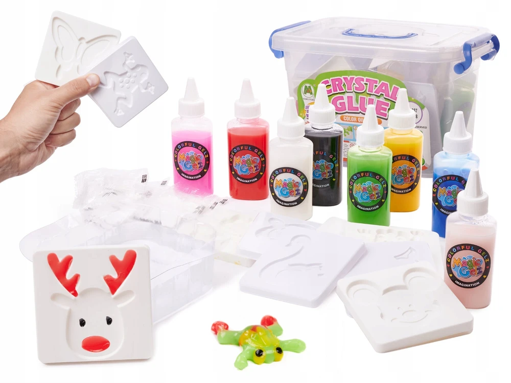 Kecja CRYSTAL GEL RINKINYS 3D magiškų figūrėlių kūrybinė dovana