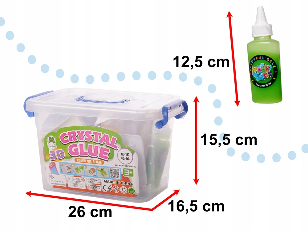 Kecja CRYSTAL GEL RINKINYS 3D magiškų figūrėlių kūrybinė dovana