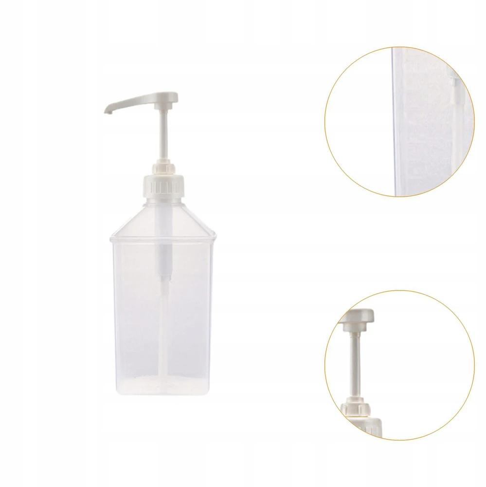 Kečupo sirupo pompa 1000ml Pump Buteliai Sirupai Fruktozės slėgio buteliukas 8CC
