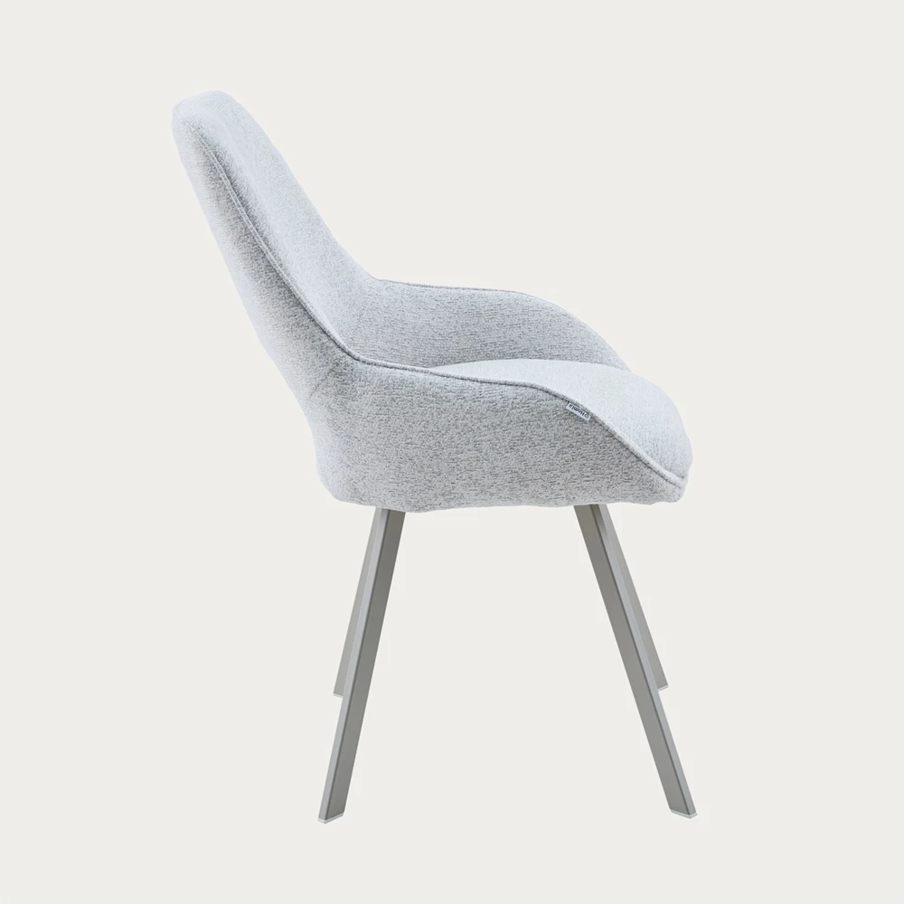 Kėdė ALAGI pilko audinio 57x63x82 cm HOMLA