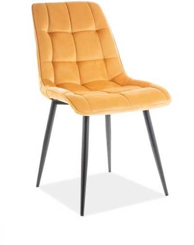 Signal Meble CHIC VELVET KĖDĖ Juodas RĖMAS / CURRY BLUVEL 68