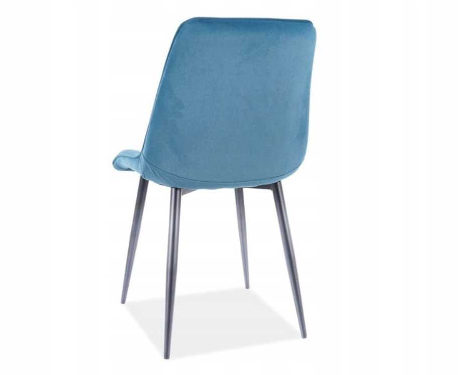 Signal Meble CHIC VELVET KĖDĖ Juodas RĖMAS / TURQUOISE BLUVEL 85