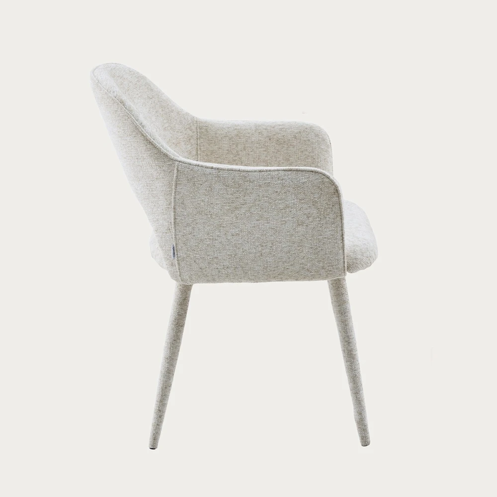 Kėdė CONTE smėlio spalvos audinio 55x62x85 cm HOMLA