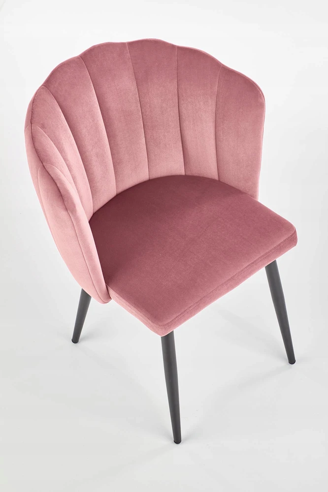 Kėdė K386 K-386 Rožinis VELVET Halmar apvalkalas ORIGINALUS DIZAINAS valgomasis