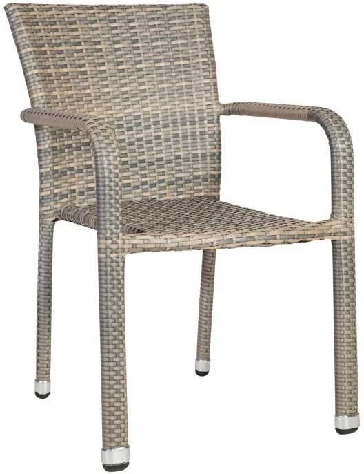Home4You Kėdė LARACHE 57x61xH83cm, rėmas: aliuminis su plastikine vytele, spalva: pilka
