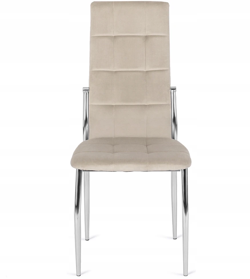 Kėdė Mebel Elite MOLLY, veliūrinė, smėlio spalvos
