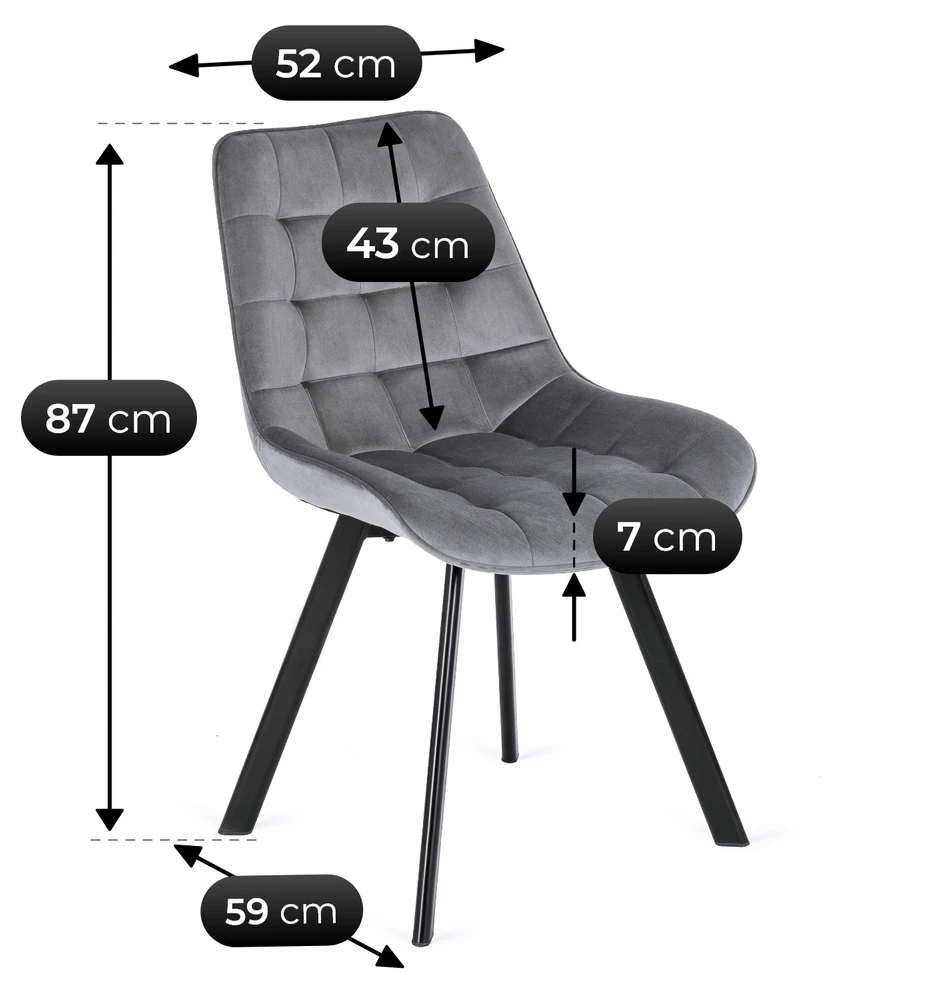 Fotelis Kėdė Mebel Elite RICK pilka