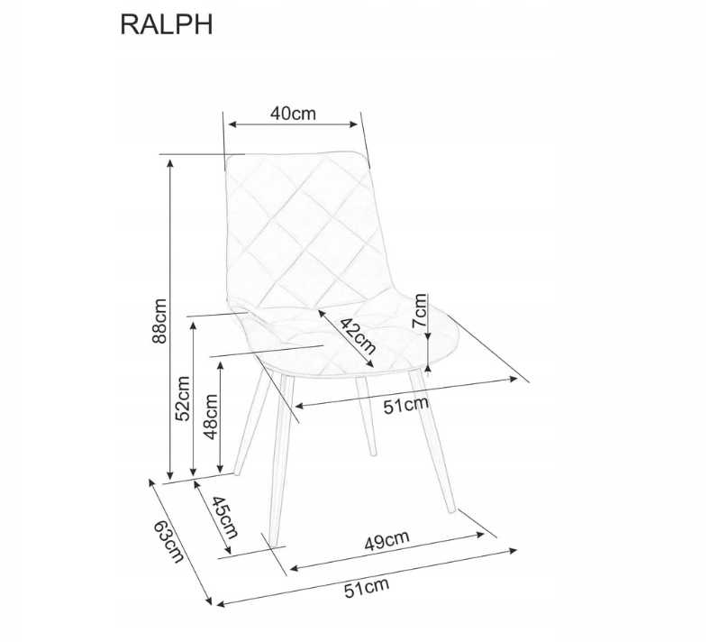 Signal Meble Kėdė RALPH, pilka