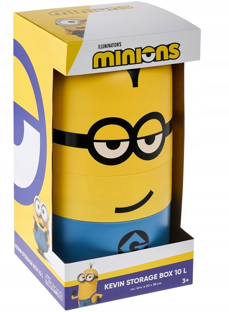 Keeeper Daiktadėžė Kevin 10L "Minions" Ø20x38cm geltona/mėlyna