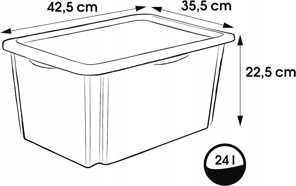 KEEEPER - Plastikinė talpa žaislų dėžutės krepšeliui - Peliukas Mikis 24 L