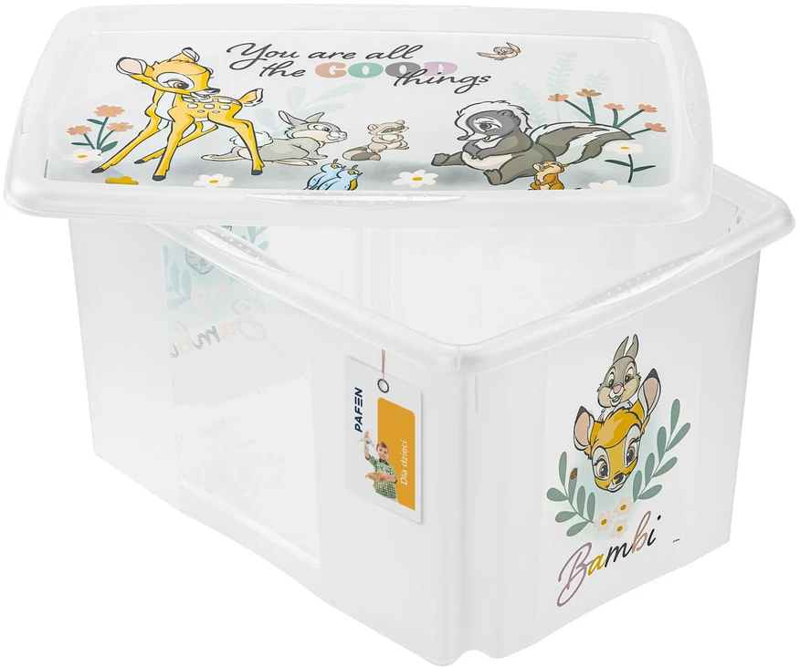Keeeper Zamykany indas na zabawki sarenka Bambi 45L