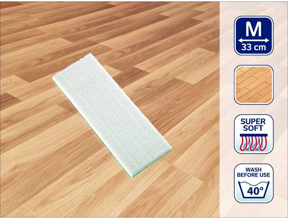 Keičiama grindų šepečio šluostė LEIFHEIT 33cm SENSITIVE/laminatui