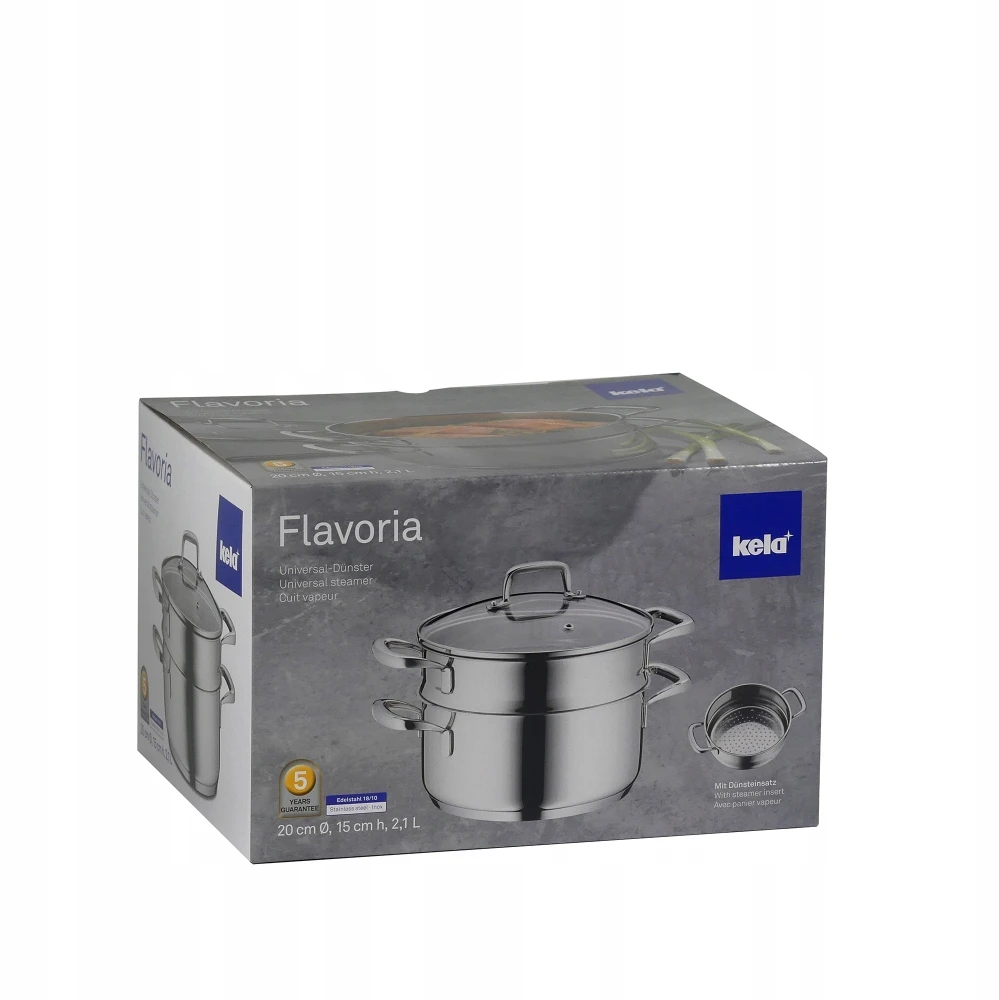 Kela Garinimo puodas su dangčiu 18/10 FLAV
