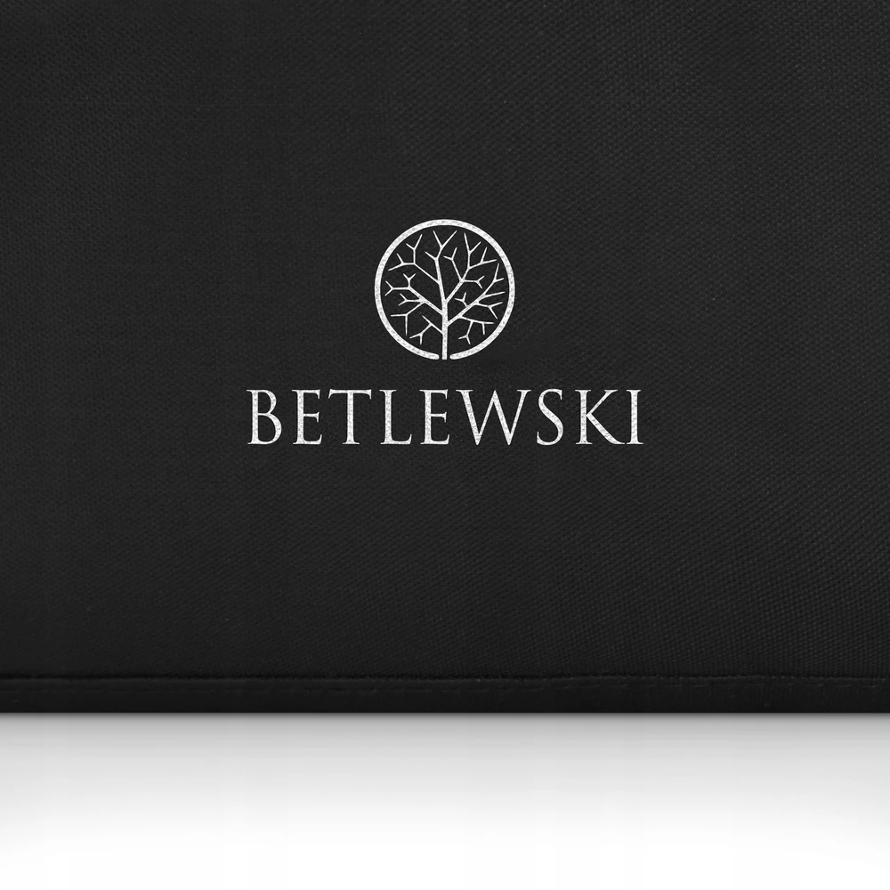 Kelioninė kosmetinė su kabliuku, Betlewski, Compact, juoda, unisex, kodūra, 24 x 17,5 x 12 cm