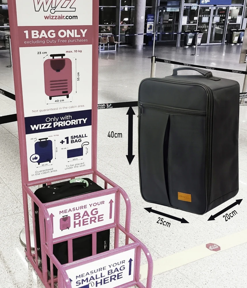 Kelioninė kuprinė 40x20x25 skirta RYANAIR lėktuvo GRACIO lengvam rankiniam bagažui