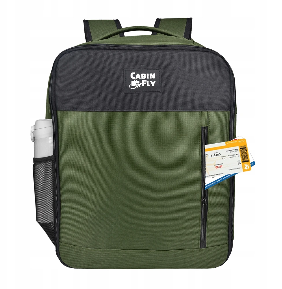 Kelioninė kuprinė CabinFly Pacemaker 40x30x20cm tinkanti Ryanair ir Wizzair, 24L, Chaki