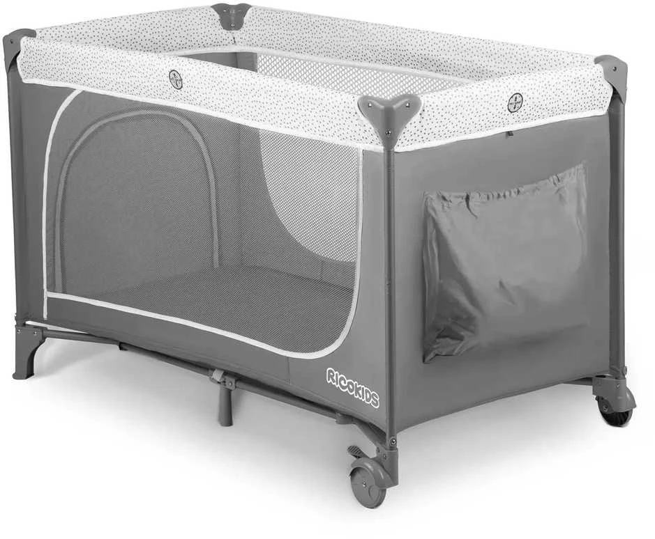 Ricokids Kelioninė lovelė 125x65x78cm RK-241 pilka