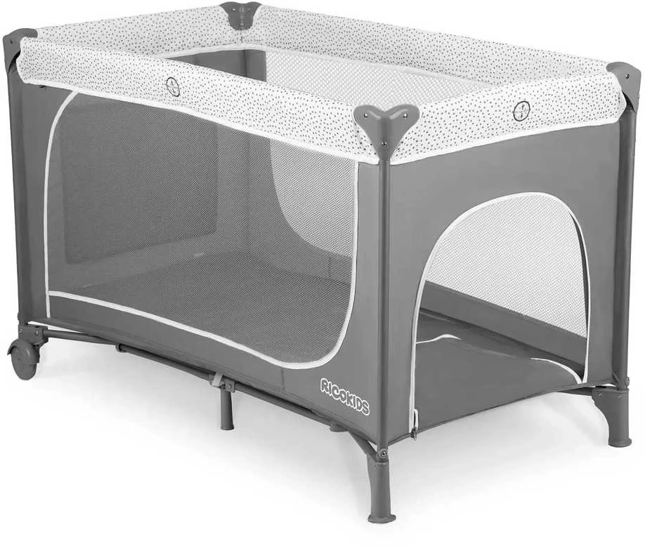 Ricokids Kelioninė lovelė 125x65x78cm RK-241 pilka