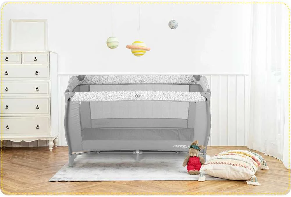 Ricokids Kelioninė lovelė 125x65x78cm RK-242 pilka