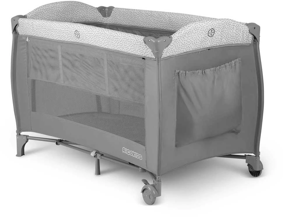 Ricokids Kelioninė lovelė 125x65x78cm RK-242 pilka