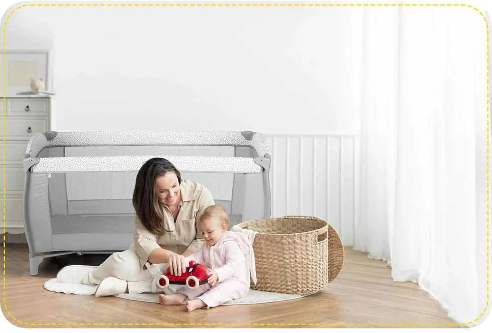 Ricokids Kelioninė lovelė 125x65x78cm RK-242 pilka