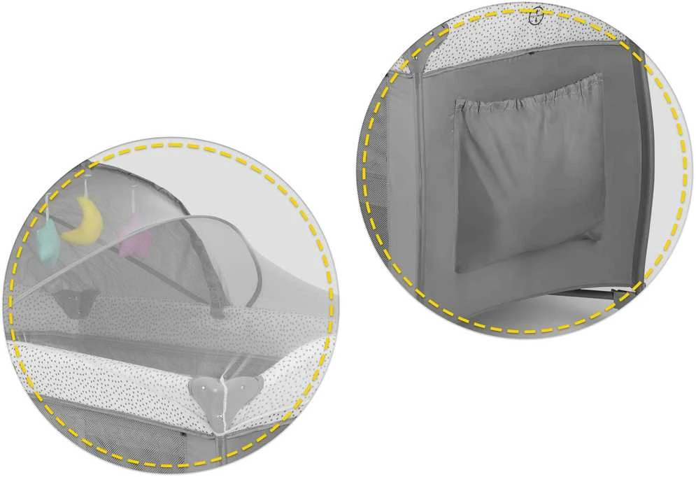 Ricokids Kelioninė lovelė 125x65x78cm RK-242 pilka