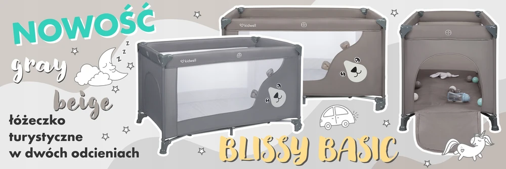 Kelioninė lovelė - maniežas Kidwell Blissy, pilkas