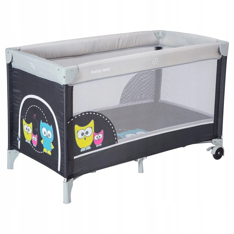 Kelioninė lovytė - maniežas Baby Mix, Dark Pilkas