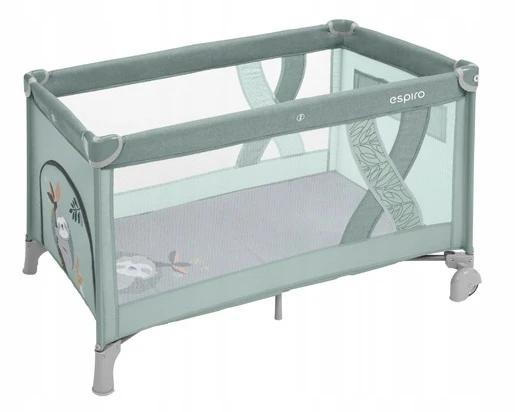 Baby Design Kelioninė lovytė-maniežas Espiro Simple, žalias