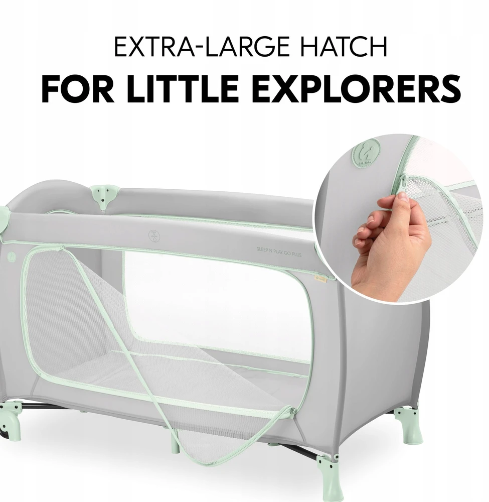 Kelioninė lovytė - maniežas Hauck Sleep N Play Go Plus, Dusty Mint