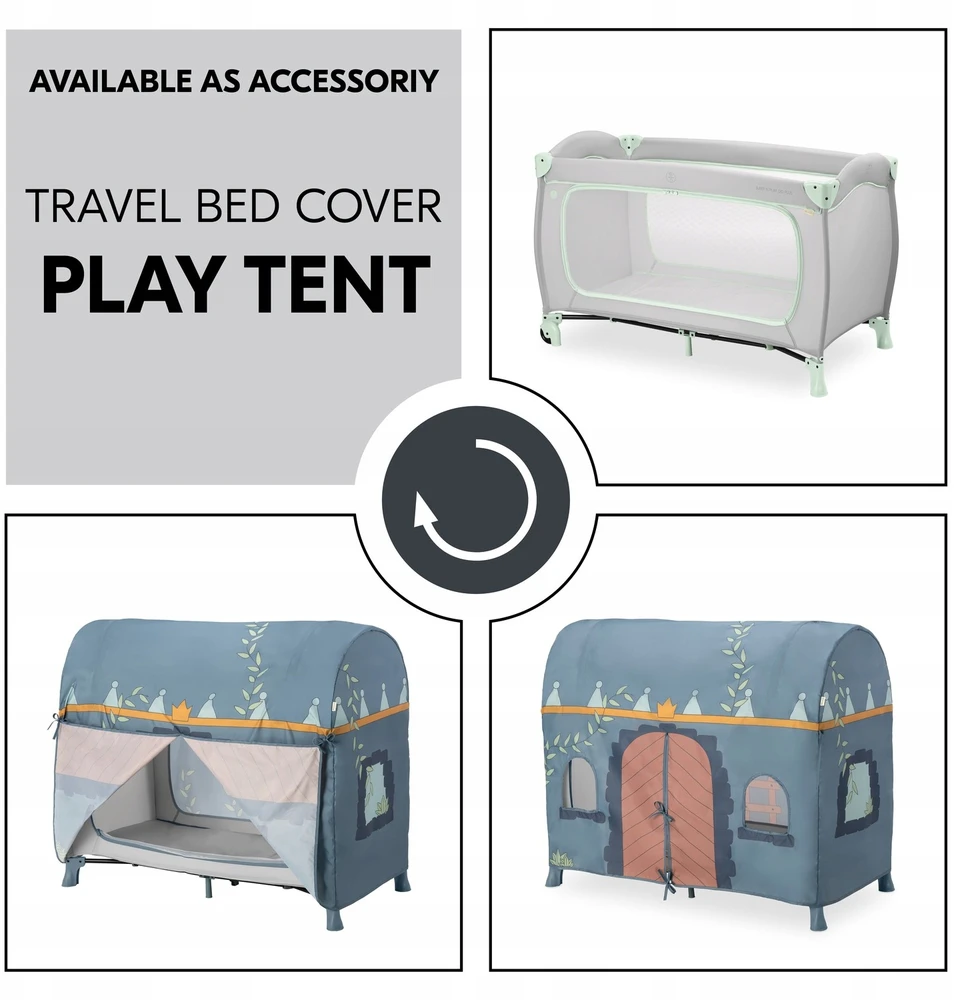 Kelioninė lovytė - maniežas Hauck Sleep N Play Go Plus, Dusty Mint
