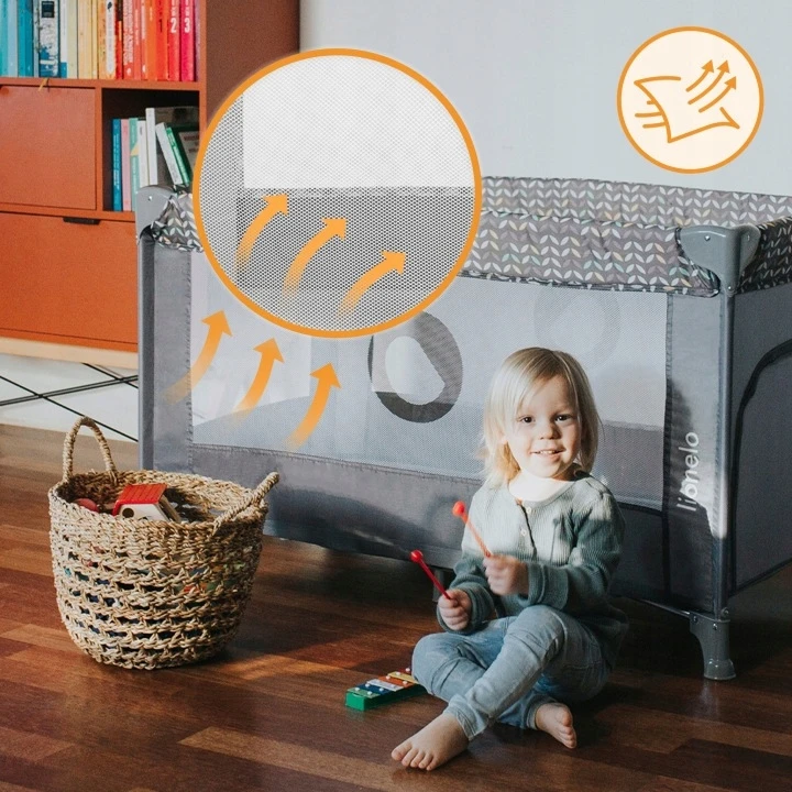 LIONELO Kelioninė lovelė Stefi Žalias Turquoise