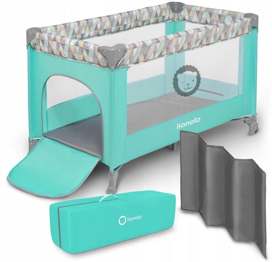 Kelioninė lovytė-maniežas Lionelo Adriaa, Turquoise Scandi