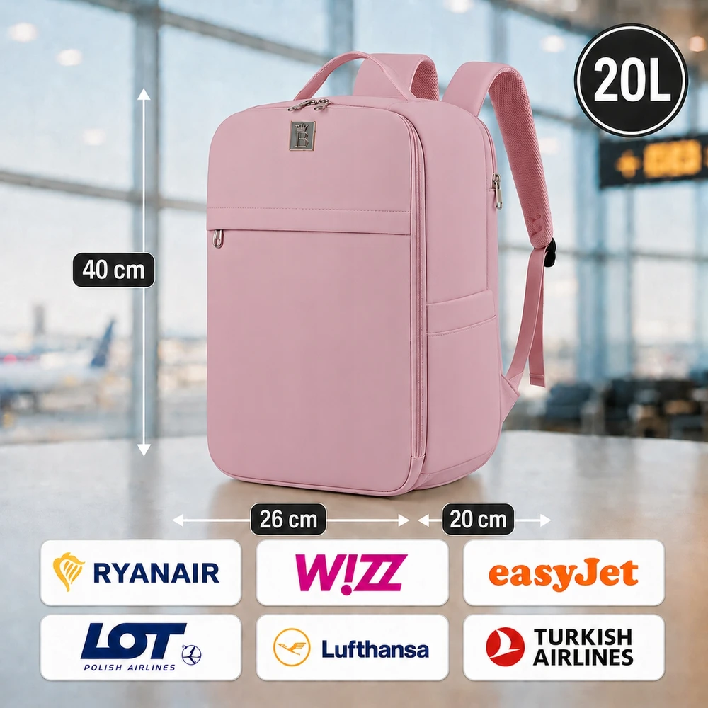 Kelioninio lėktuvo kuprinė 40x20x25 STRONG RYANAIR rankinio bagažo kabina