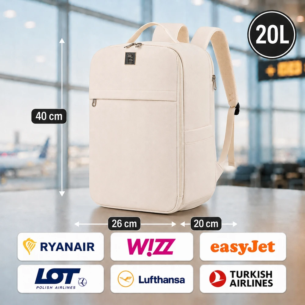 Kelioninio lėktuvo kuprinė 40x26x20 STRONG RYANAIR rankinio bagažo kabina