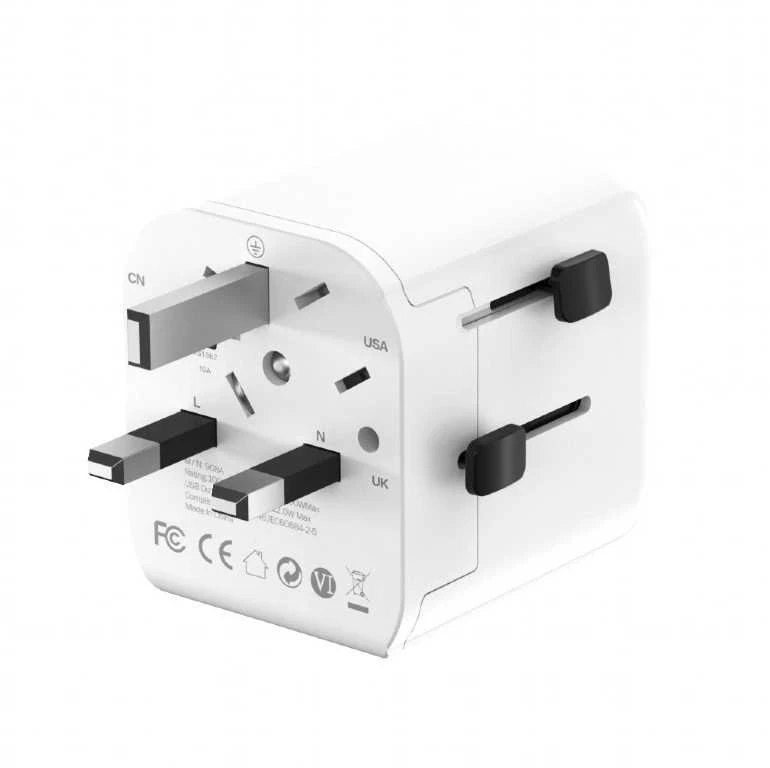 „Gembird“ ES–universalus kelioninis maitinimo adapteris, 12 W | TPA-EU2A12-01-W | 5 V