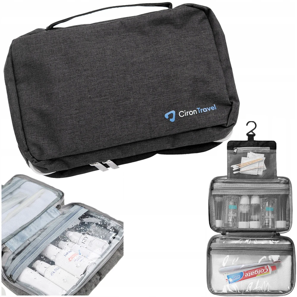 Kelioninis kosmetinis krepšys TRAVEL ORGANIZER su kabykla, moteriškas vyriškas CIRON