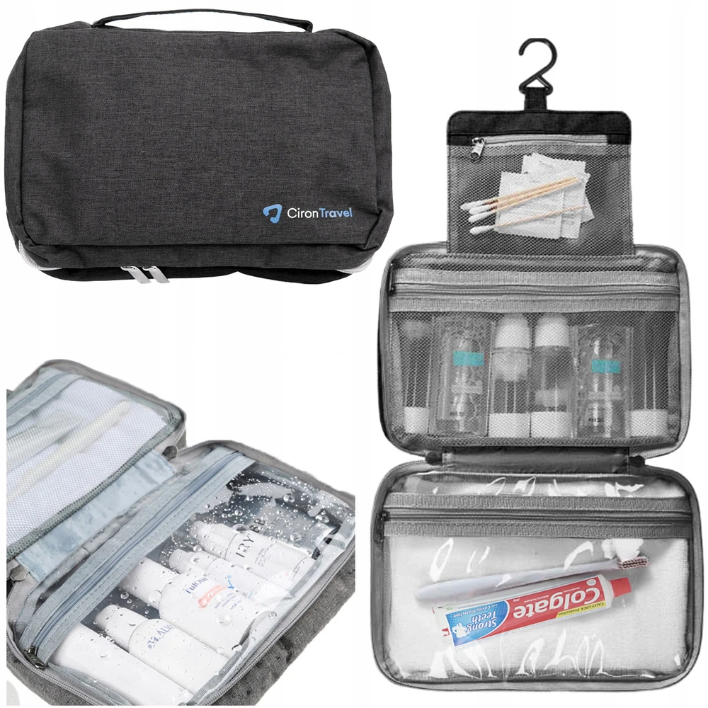 Kelioninis kosmetinis krepšys TRAVEL ORGANIZER su kabykla, moteriškas vyriškas CIRON