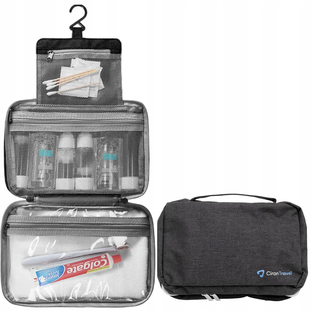 Kelioninis kosmetinis krepšys TRAVEL ORGANIZER su kabykla, moteriškas vyriškas CIRON