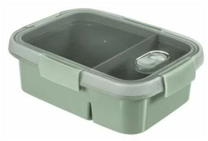 Kelioninis maisto indelis CURVER Smart Eco Line su įrankiais, žalsvos sp., h9 x 20 x 15 cm, 1,2 L