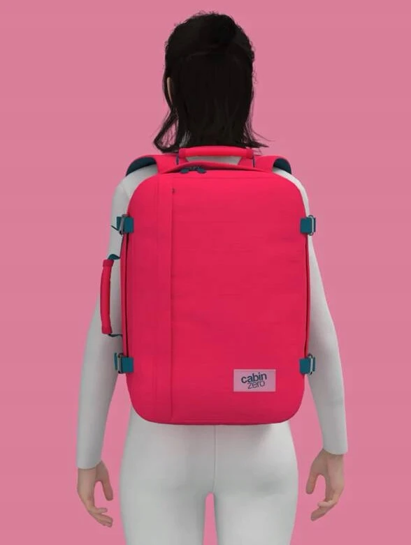 Kelioninis rankinio bagažo dėklas Cabinzero Classic 36l, Miami Magenta