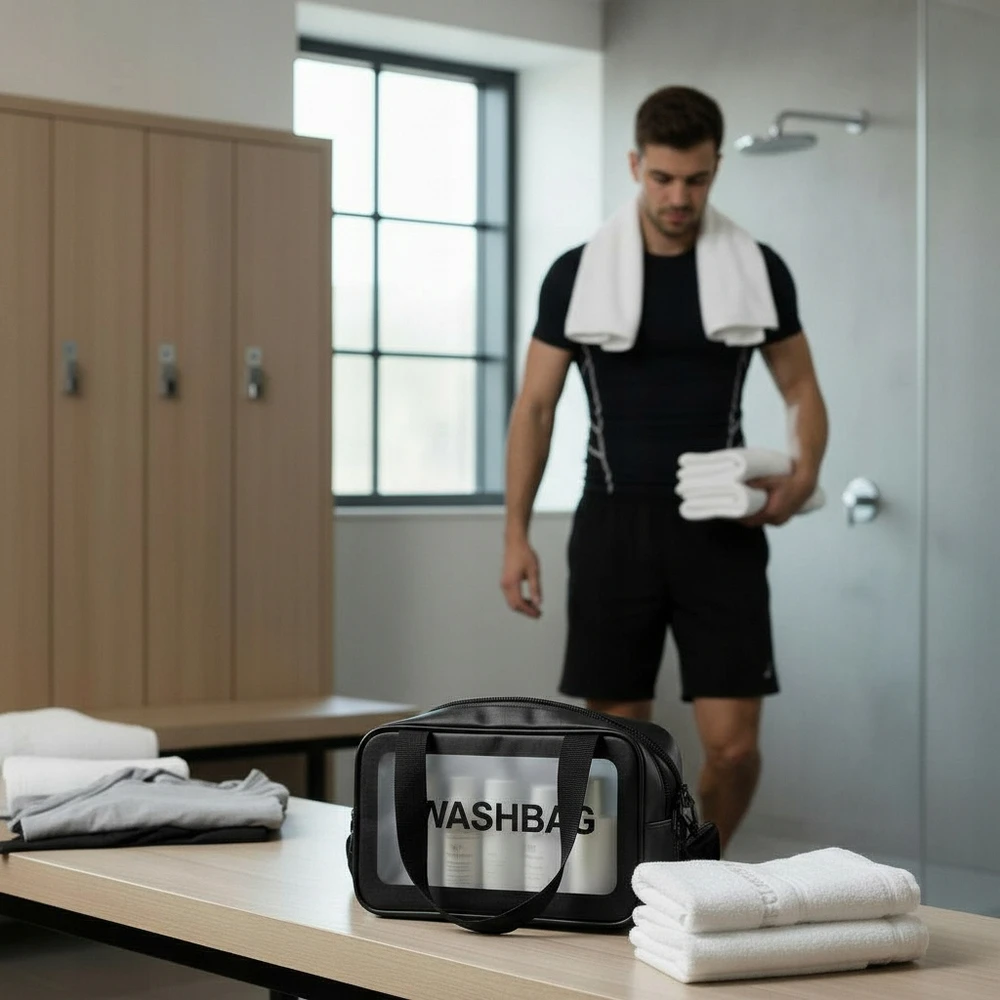 KELIONIŲ KOSMETIKOS KREPŠELIS Juodas 2 skyrių sporto salė SPA ORGANIZATORIUS stilinga dovana