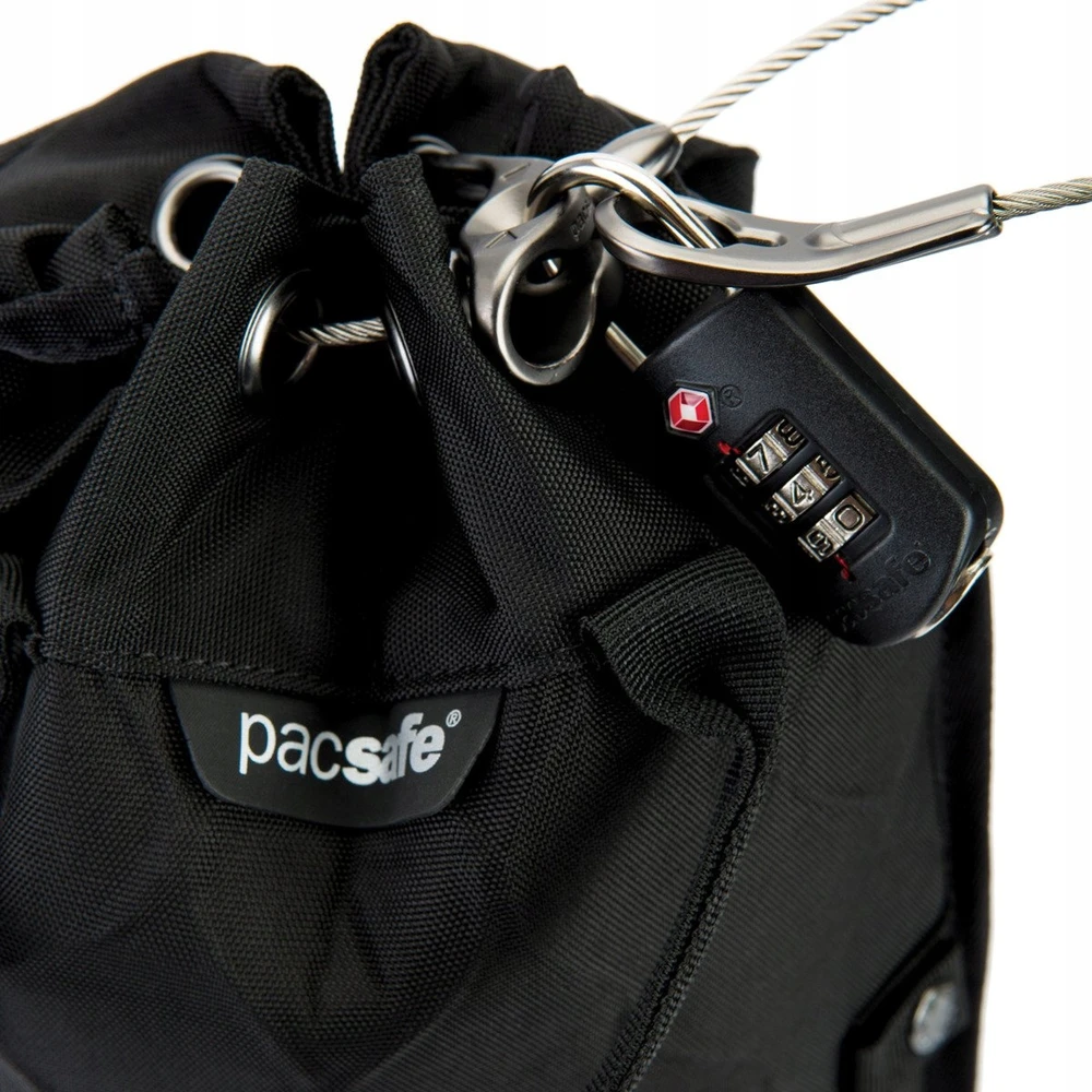 Kelionių seifas, dokumentų dėklas Pacsafe Travelsafe 3L GII su RFID apsauga nuo vagysčių 3 l, juoda spalva