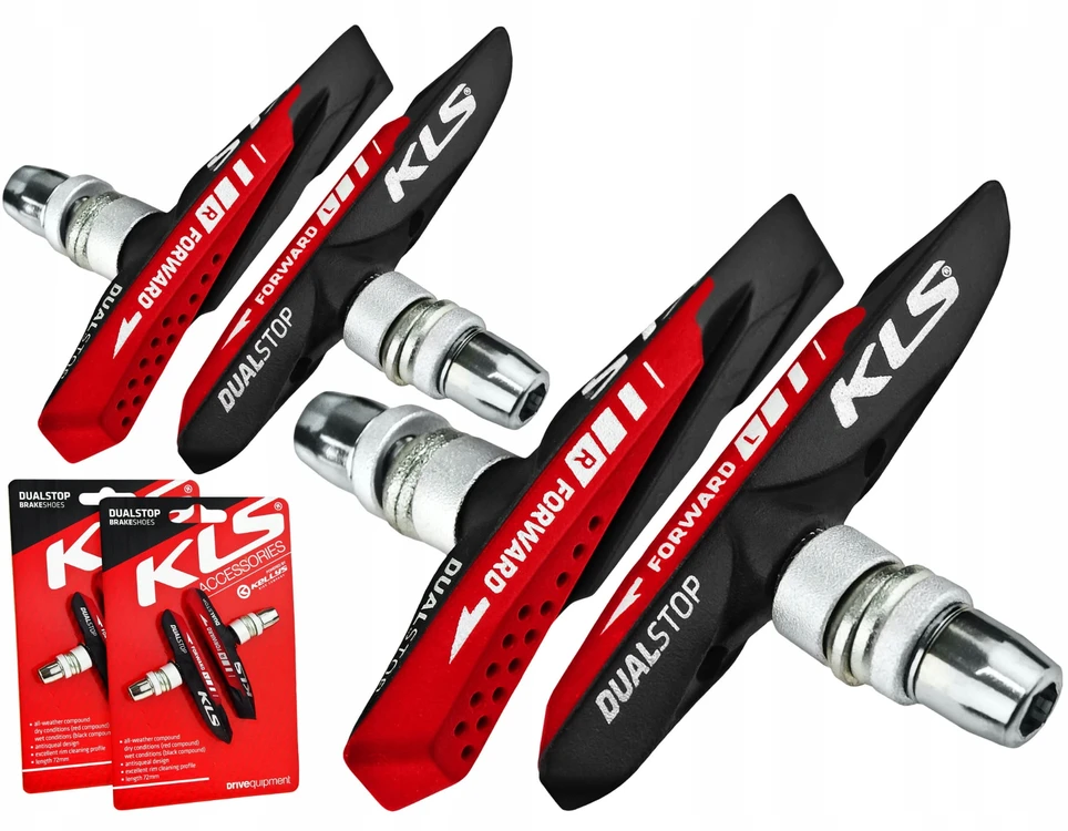 Kellys DUALSTOP V-02 OEM V-brake dviračio stabdžių kaladėlės