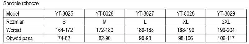 Kelnės Yato YT-8026; M; juodos