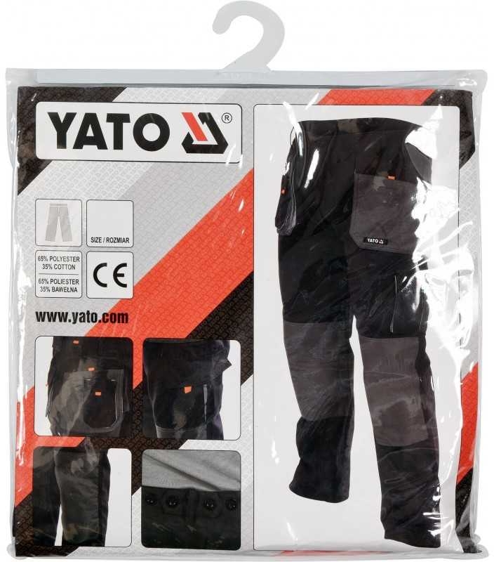 Kelnės Yato YT-80186; XL; juodos/pilkos
