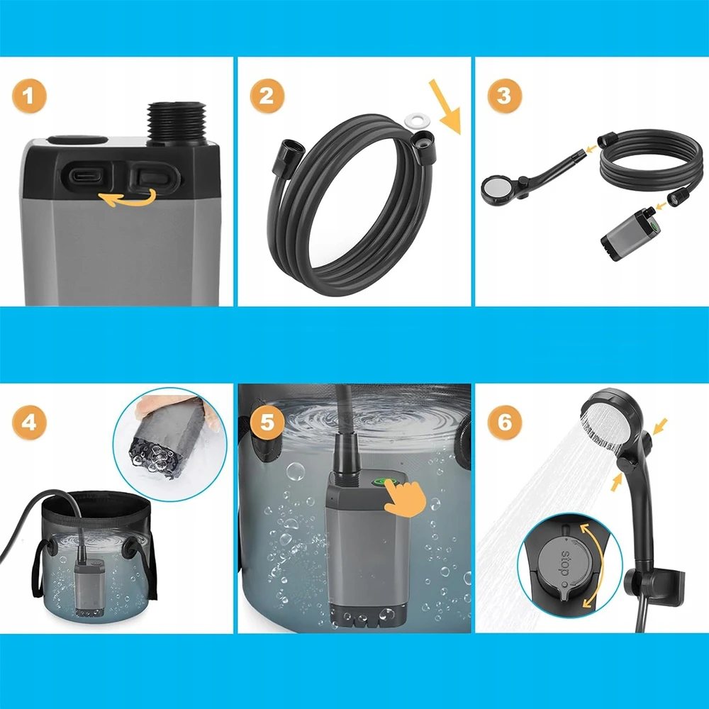 KEMPINGO TURISTINIS DUŠAS 6000MAH